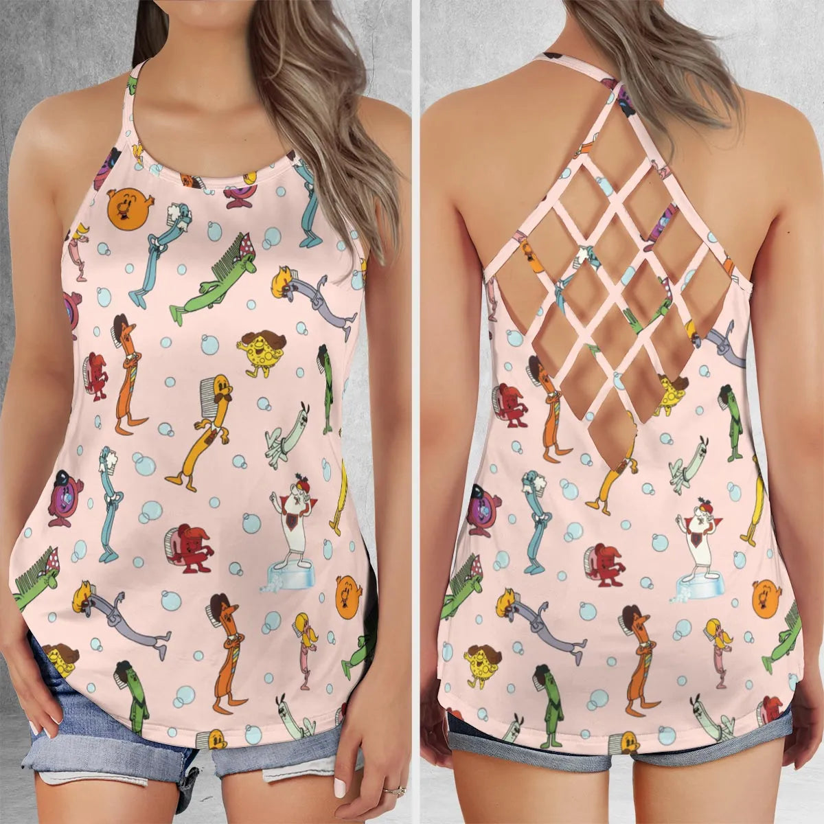 Criss Cross Tank Top - 1EM161XC