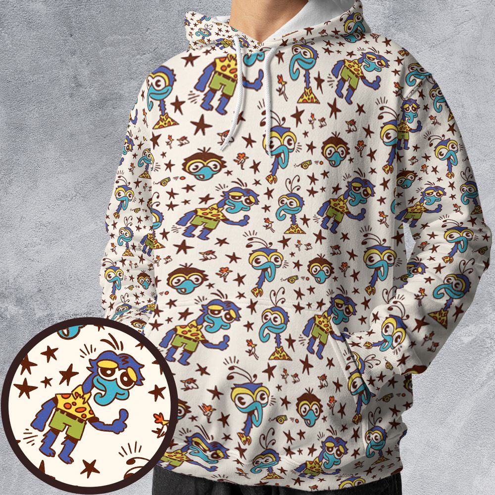 All-over Print Hoodie - R6ABMJVU -  - 1