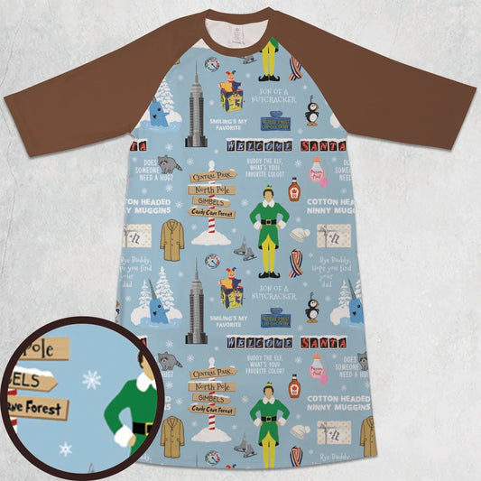 3/4 Sleeve Raglan Dress - DFXAQLED
