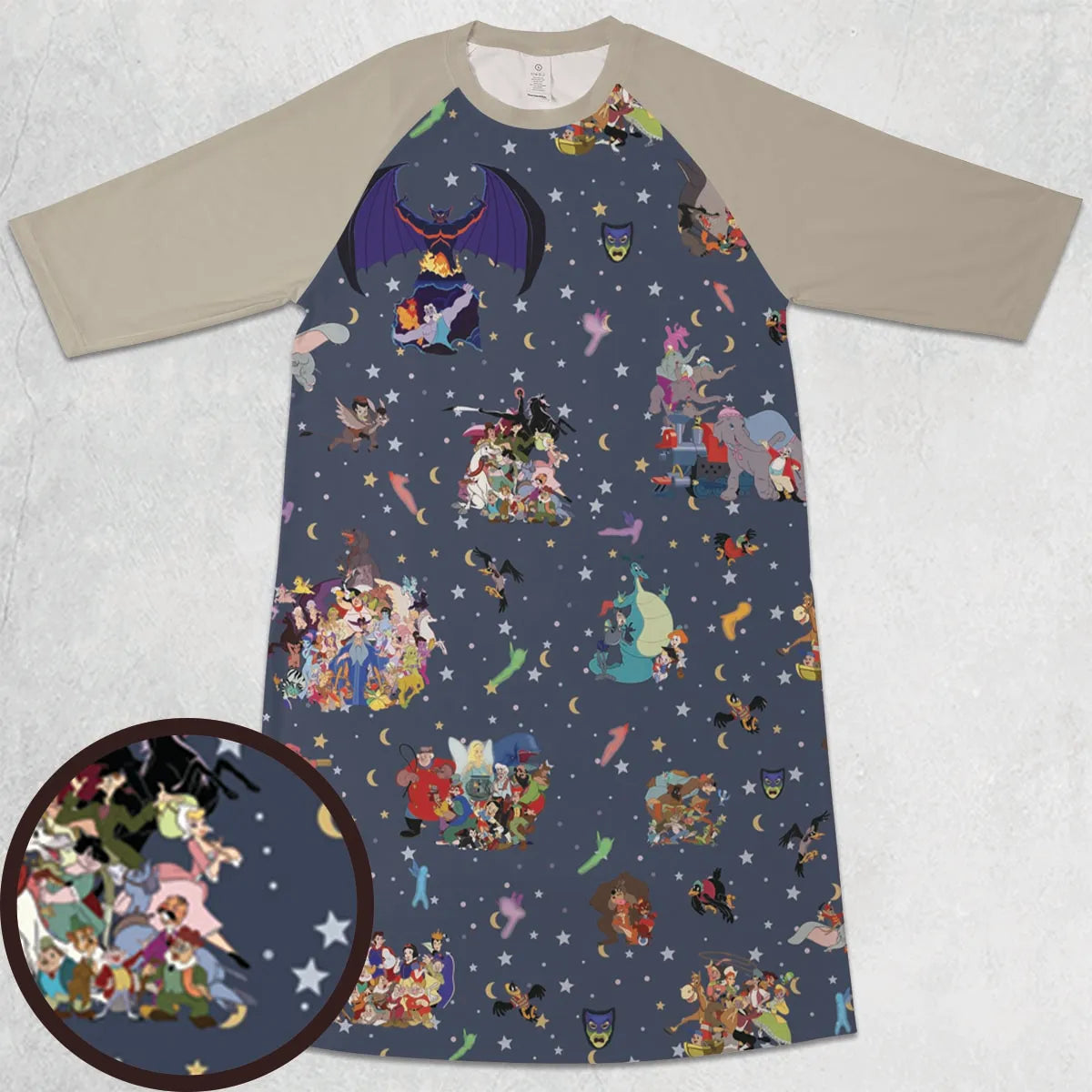 3/4 Sleeve Raglan Dress - BKZXUKSV