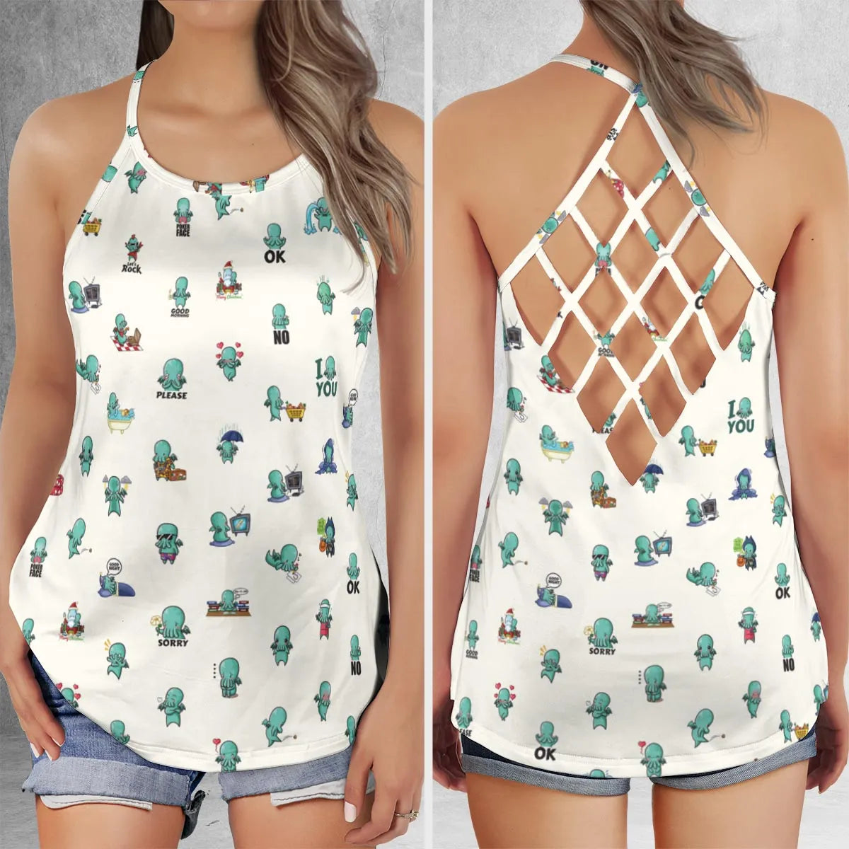Criss Cross Tank Top - EKLKSVBU