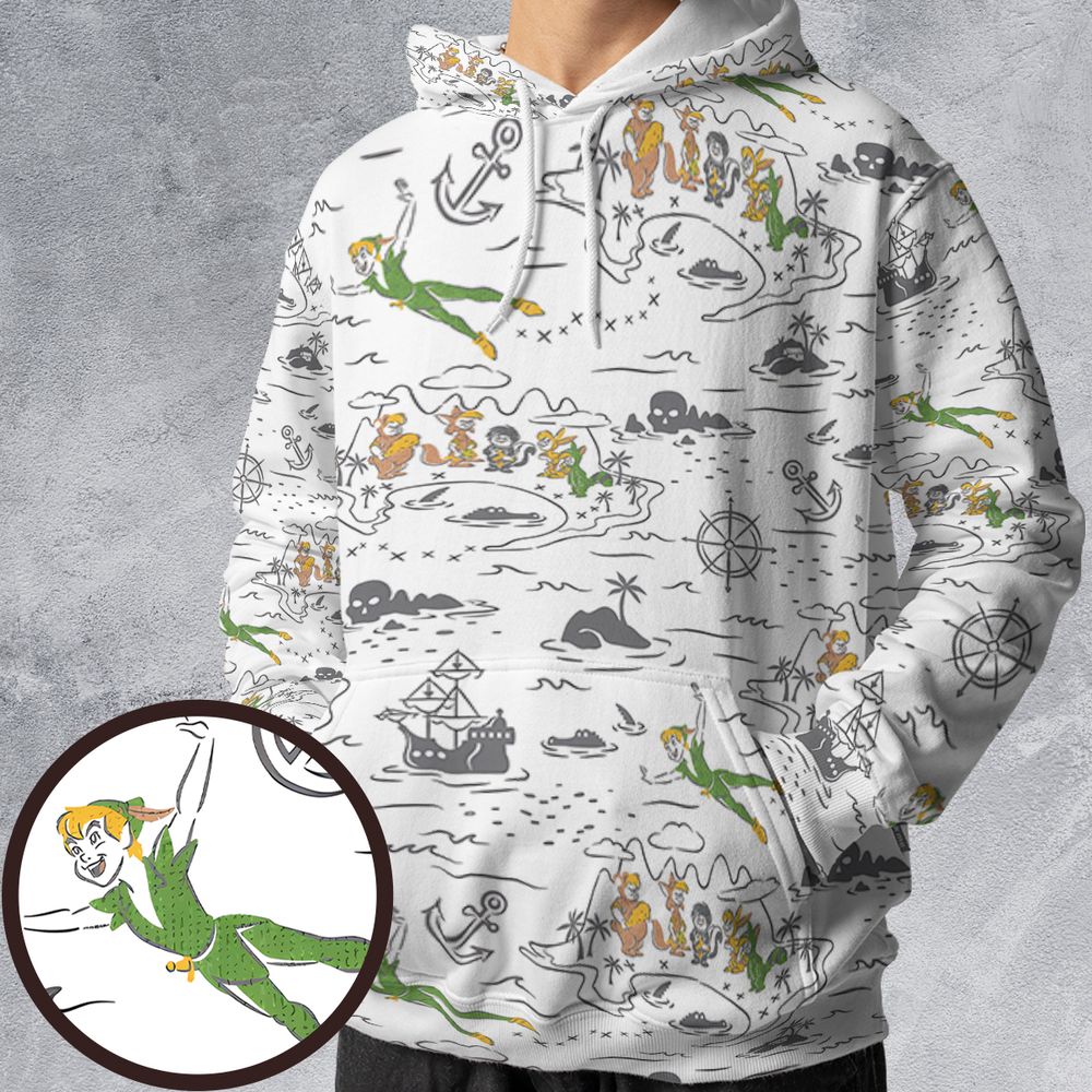 All-over Print Hoodie - BDJ725X6 -  - 1
