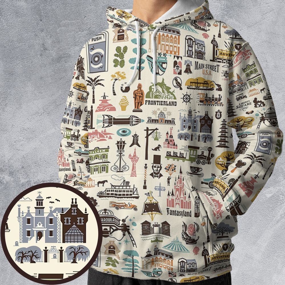 All-over Print Hoodie - 3KY2BTXV -  - 1