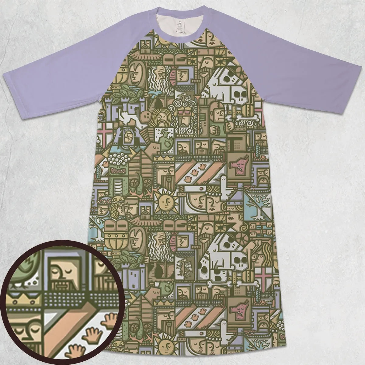 3/4 Sleeve Raglan Dress - DP2Z298L