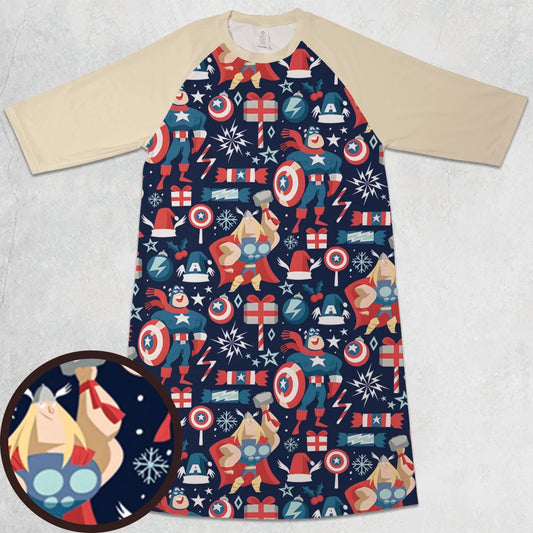 3/4 Sleeve Raglan Dress - 2J15Y7PR