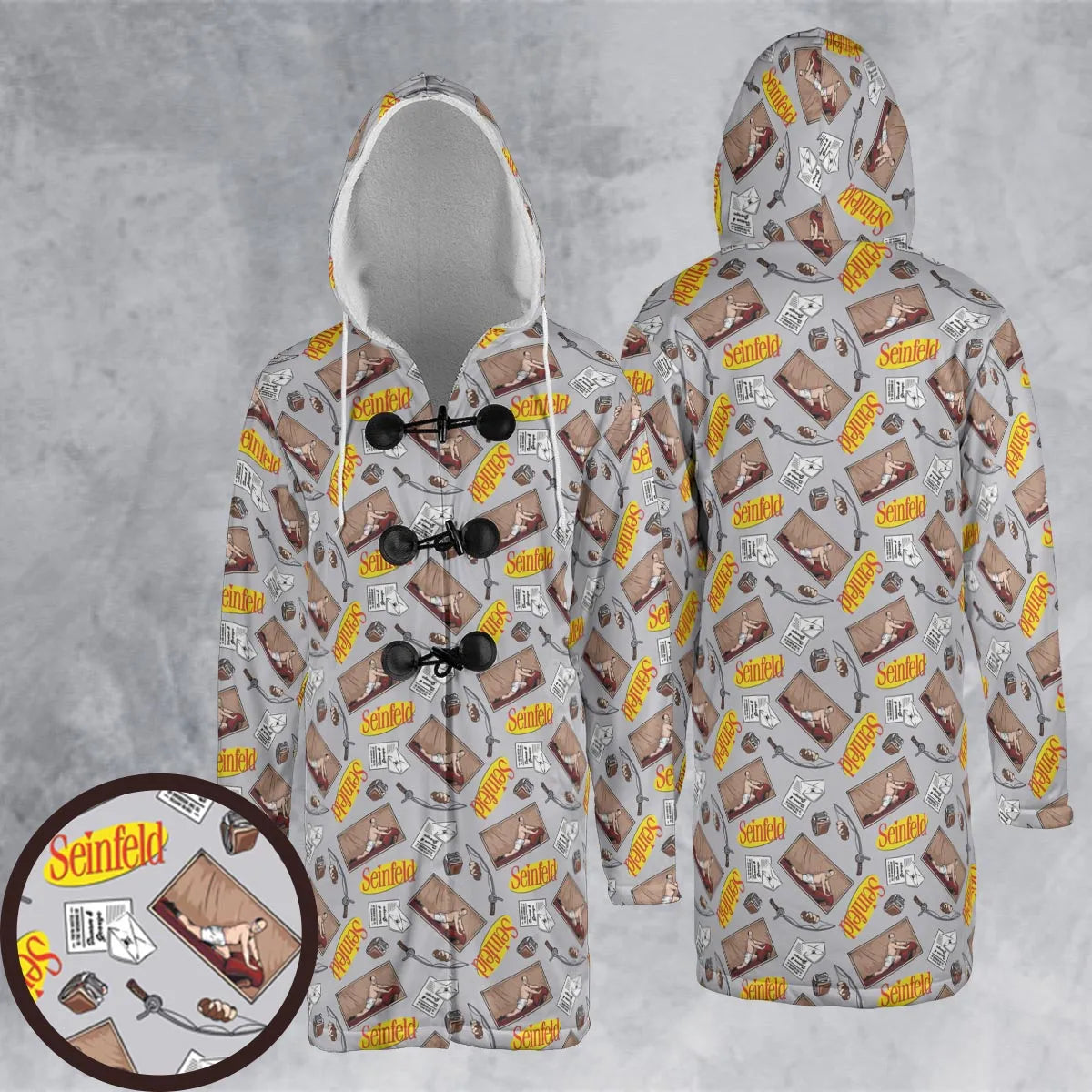 Hooded Cloak Coat - GWBLSK1H