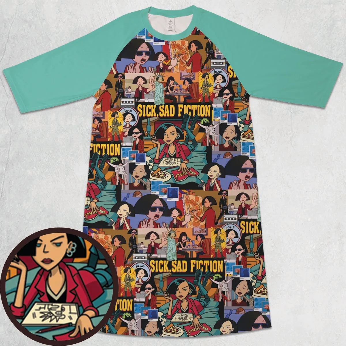 3/4 Sleeve Raglan Dress - 1N348HC9