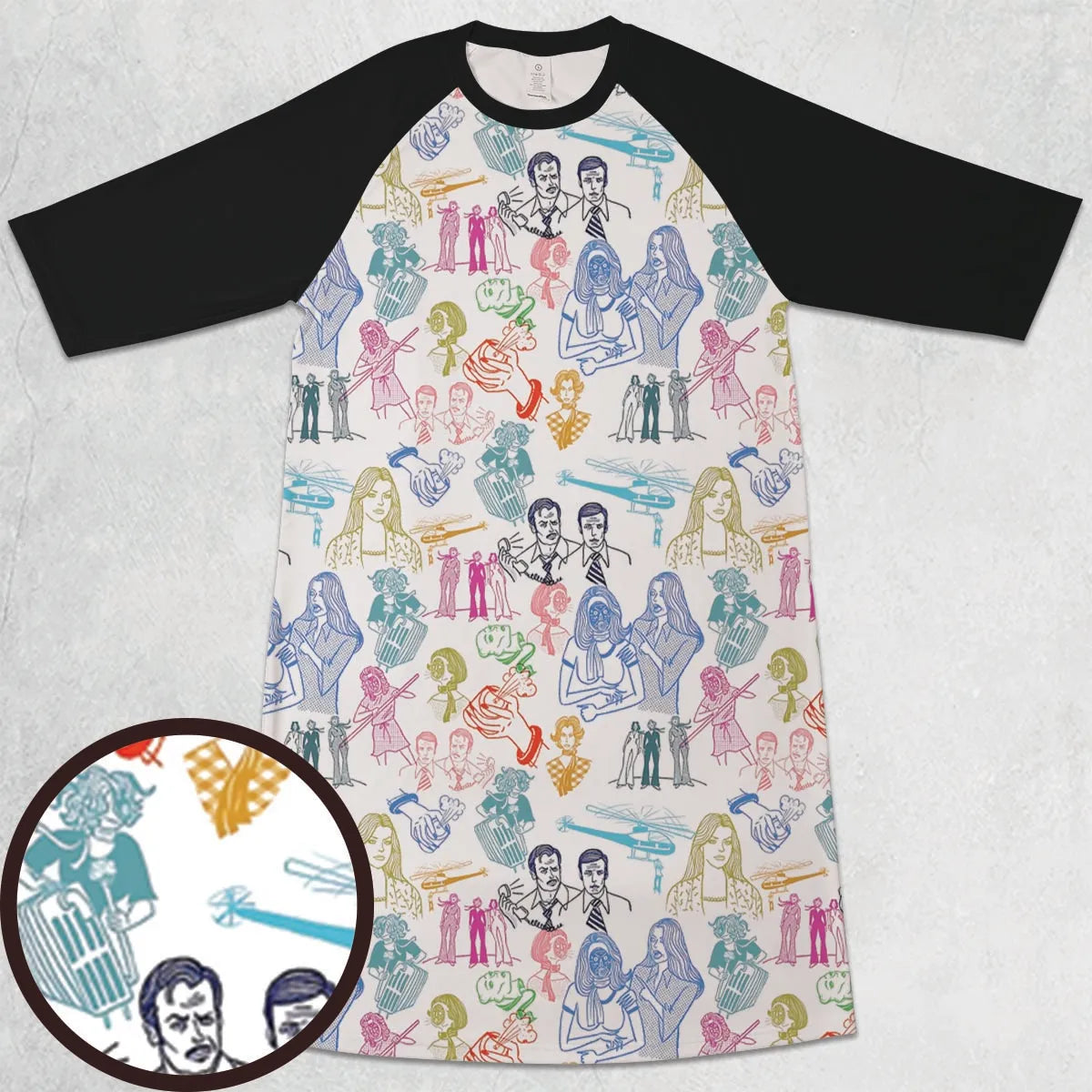 3/4 Sleeve Raglan Dress - 54SV9FPY