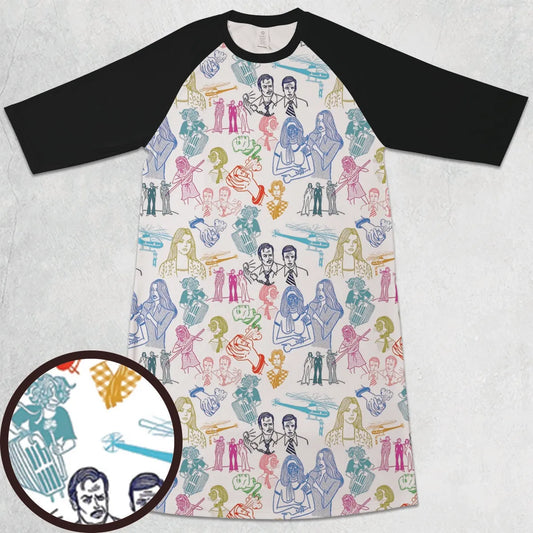 3/4 Sleeve Raglan Dress - 54SV9FPY