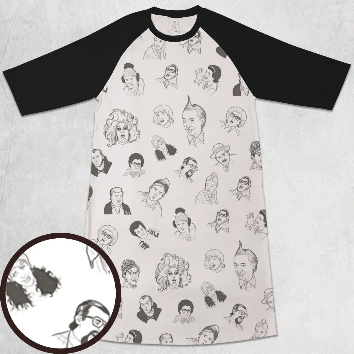 3/4 Sleeve Raglan Dress - 8UA6ELC5