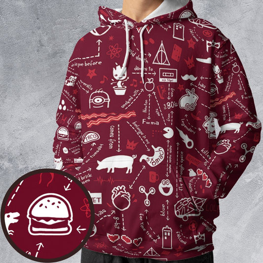 All-over Print Hoodie - 6NV1DUSX -  - 1