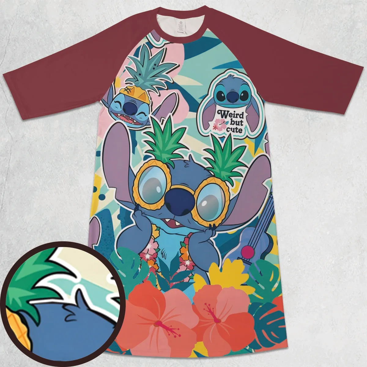 3/4 Sleeve Raglan Dress - WBMSCNVP