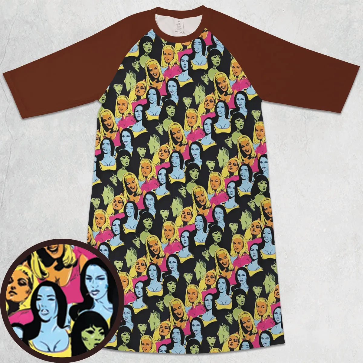 3/4 Sleeve Raglan Dress - WMSZAP1F