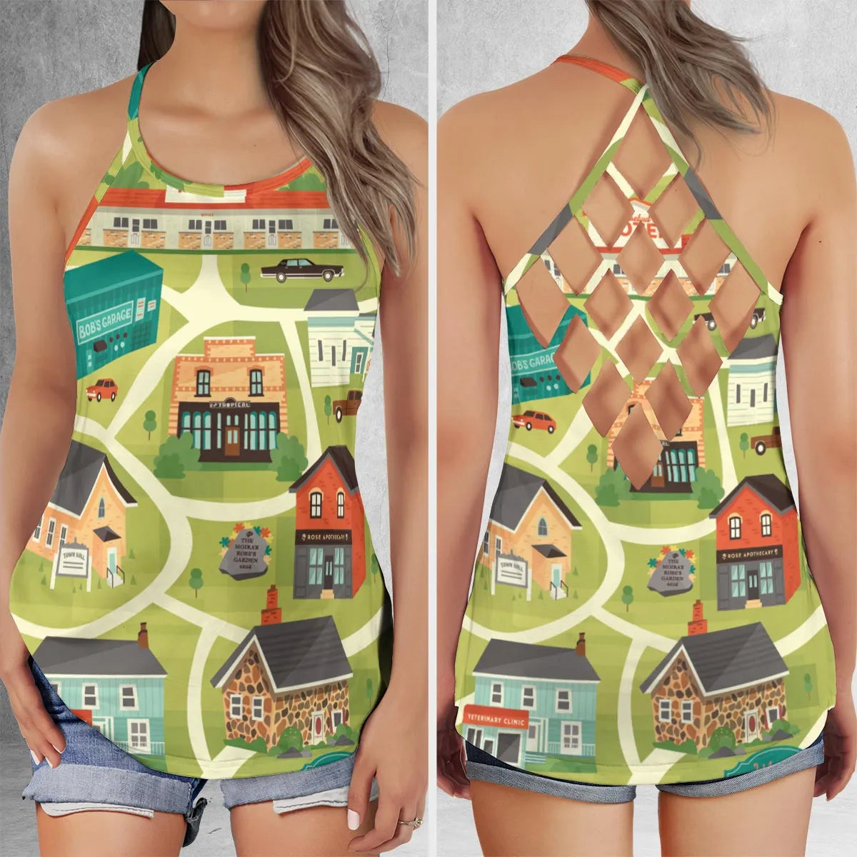 Criss Cross Tank Top - 1MLWTKXU