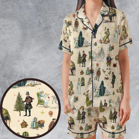 Satin Short-Sleeve Pajamas Set - Y16SKV9Q