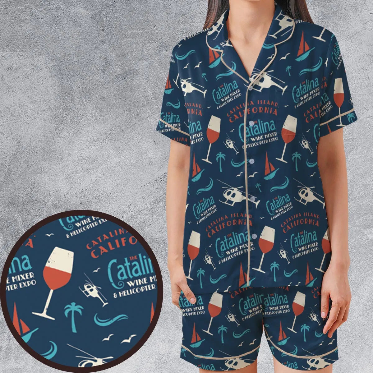 Satin Short-Sleeve Pajamas Set - RMAV2X2X