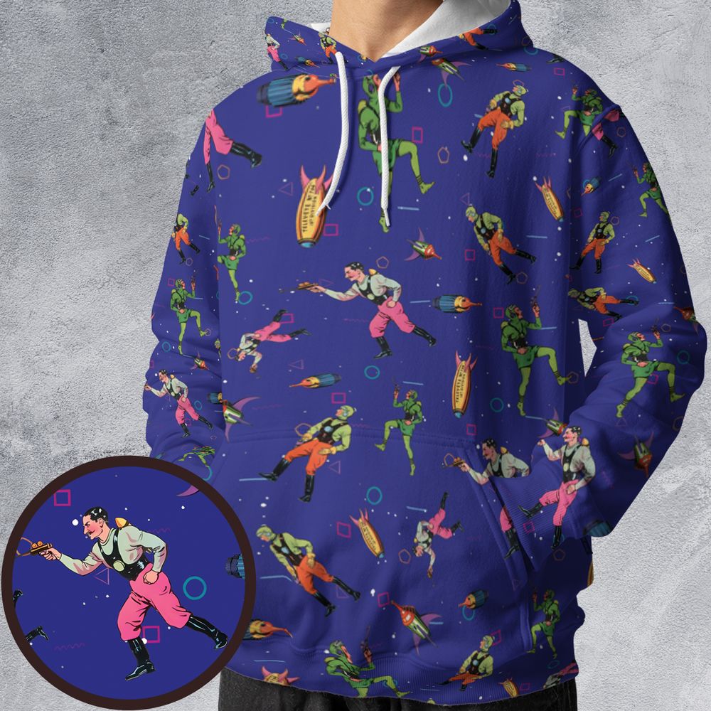 All-over Print Hoodie - KF6879XR -  - 1