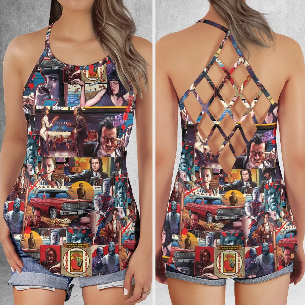 Criss Cross Tank Top - S3V662CH