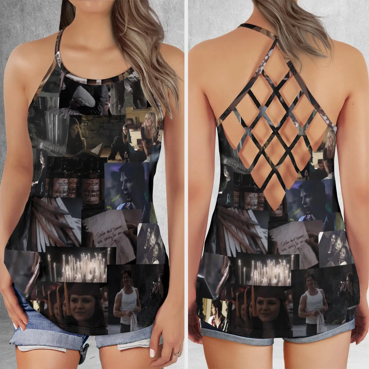 Criss Cross Tank Top - WM4FXDYT