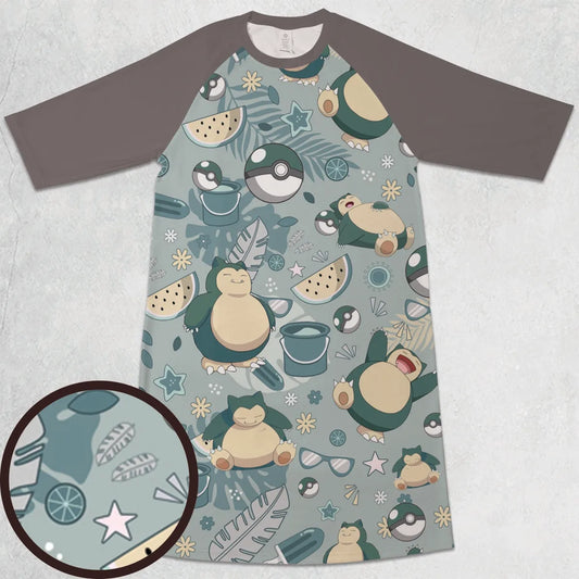 3/4 Sleeve Raglan Dress - Z8FQ3TM5