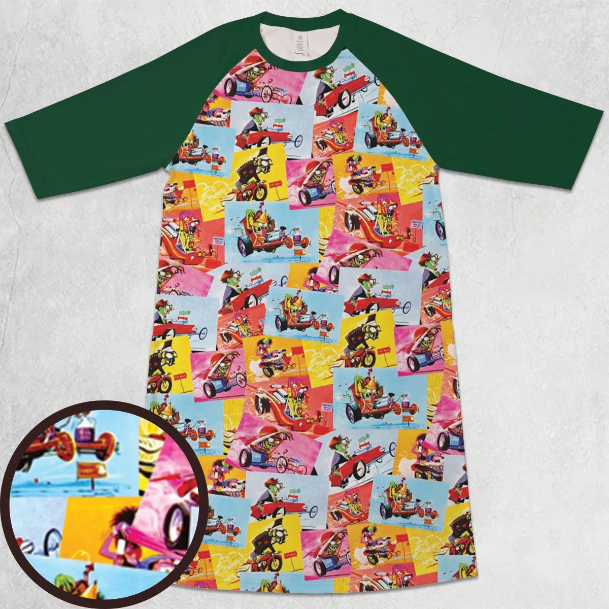 3/4 Sleeve Raglan Dress - LUBYRDZV