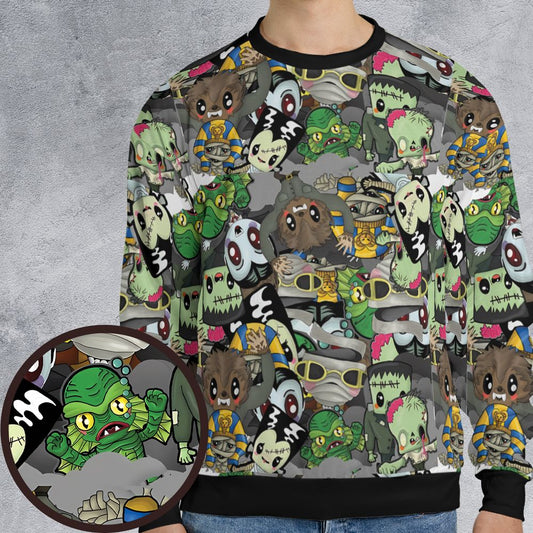 All-over Print Sweatshirt - 977FBJAB -  - 1