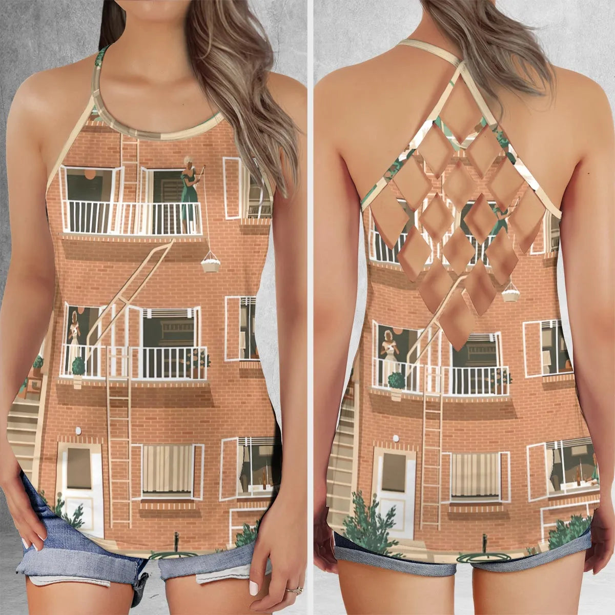 Criss Cross Tank Top - RZTH6BH3