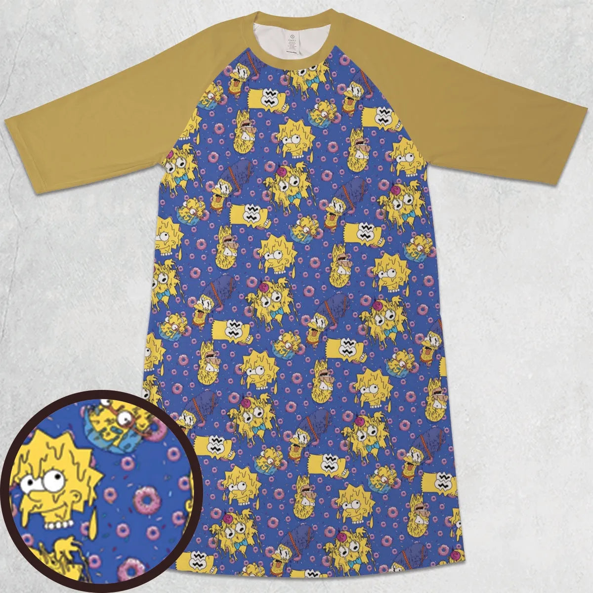 3/4 Sleeve Raglan Dress - Q6U3TPMC