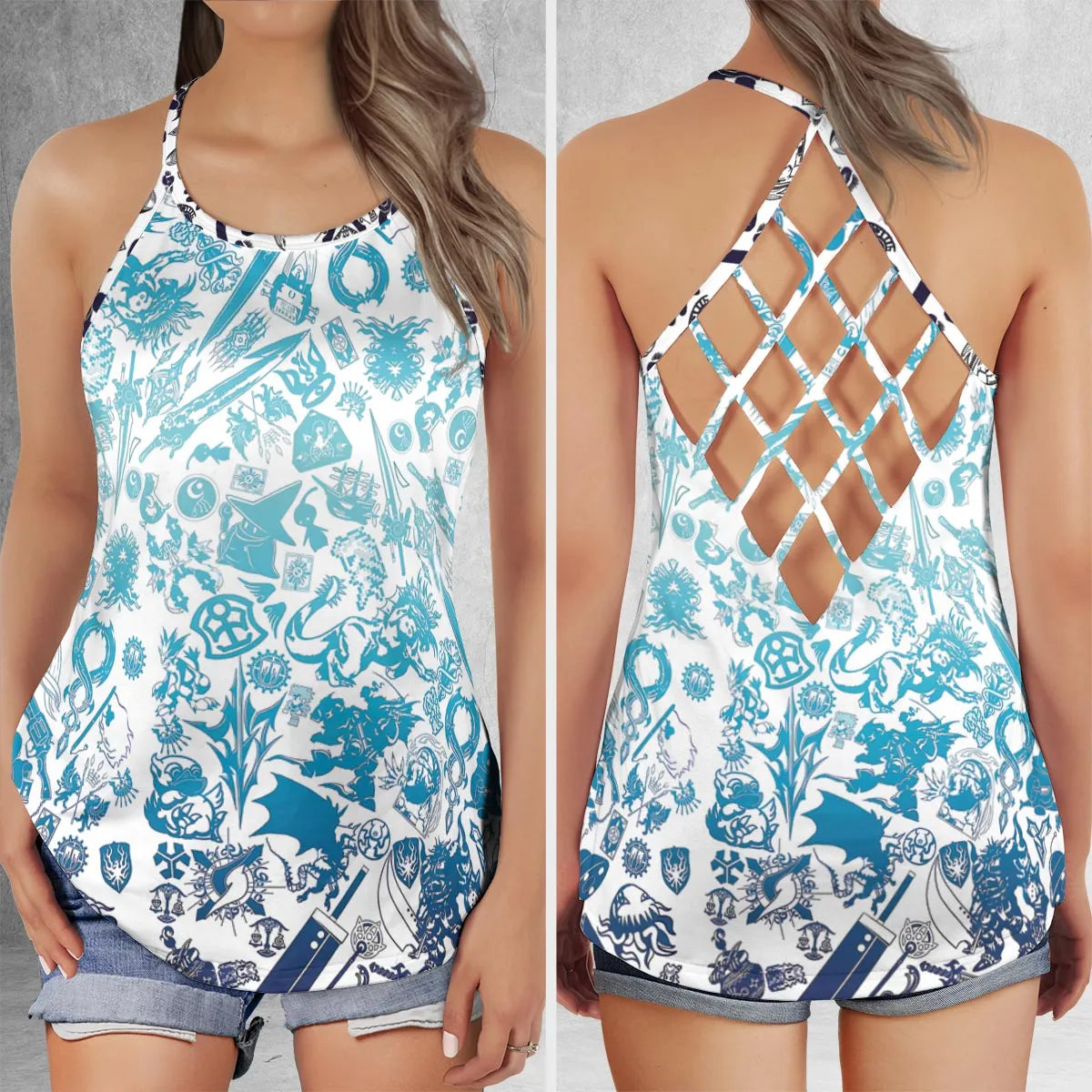 Criss Cross Tank Top - 718JBYZL