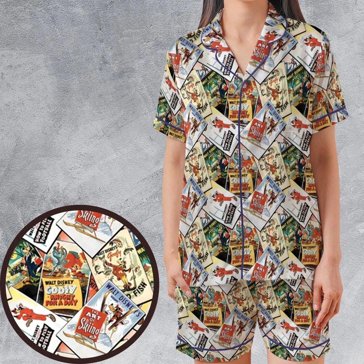Satin Short-Sleeve Pajamas Set - GTYGMV7F