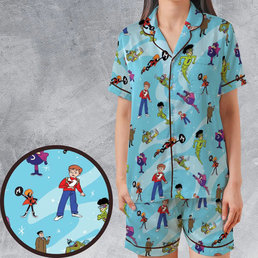 Satin Short-Sleeve Pajamas Set - 7PFZ5PJS