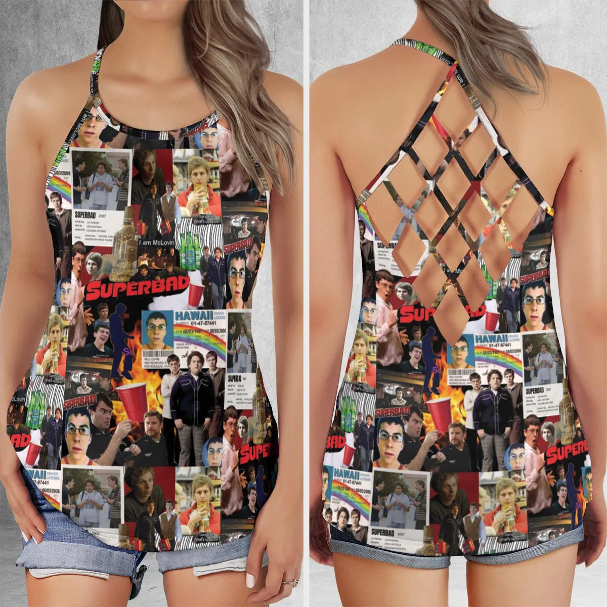 Criss Cross Tank Top - N7222TNT