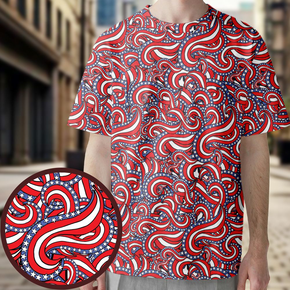 Patriotic American Flag Red White and Blue Stars -  - 1