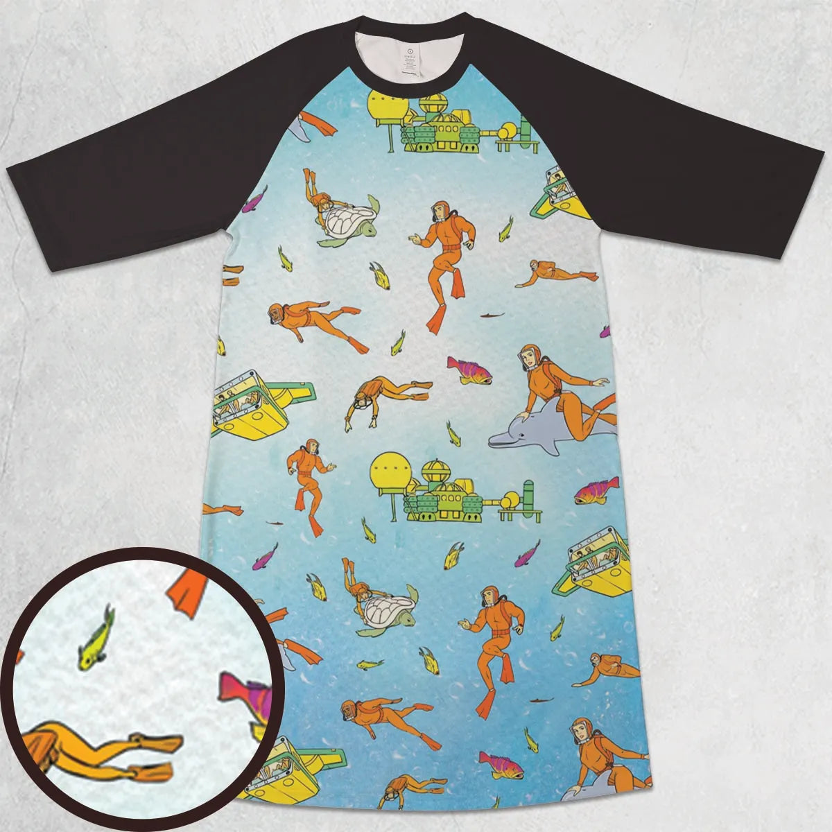 3/4 Sleeve Raglan Dress - A7WTZELM