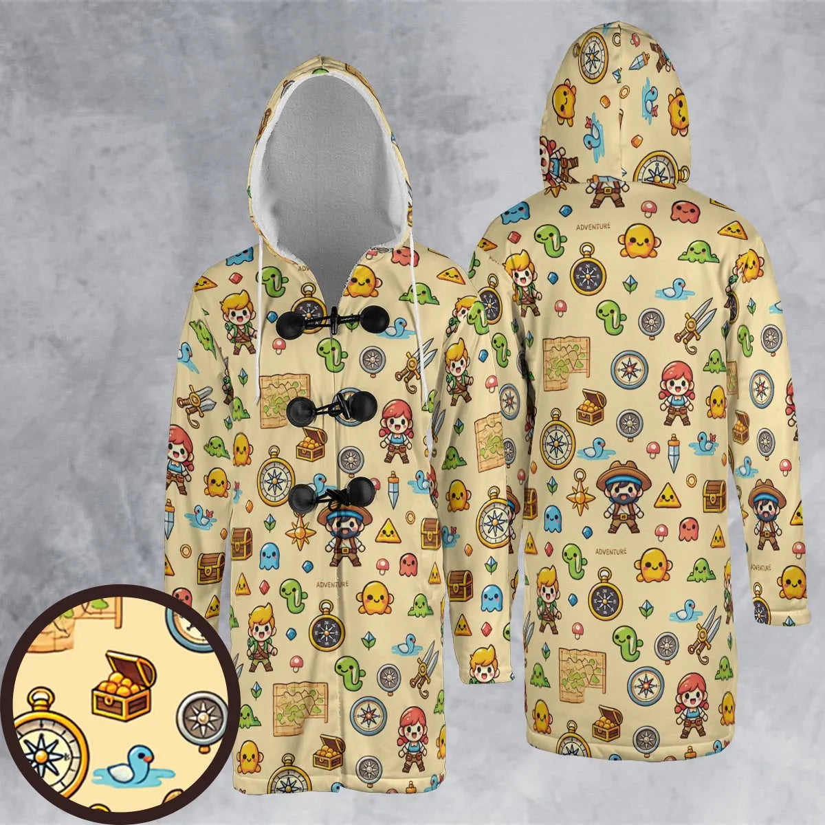 Hooded Cloak Coat - GRBUG756