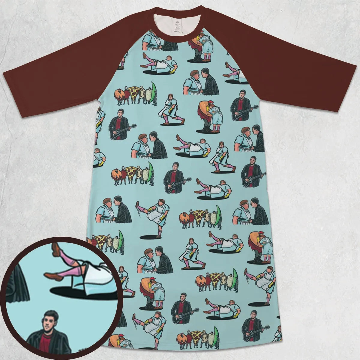 3/4 Sleeve Raglan Dress - AFK7J3CN