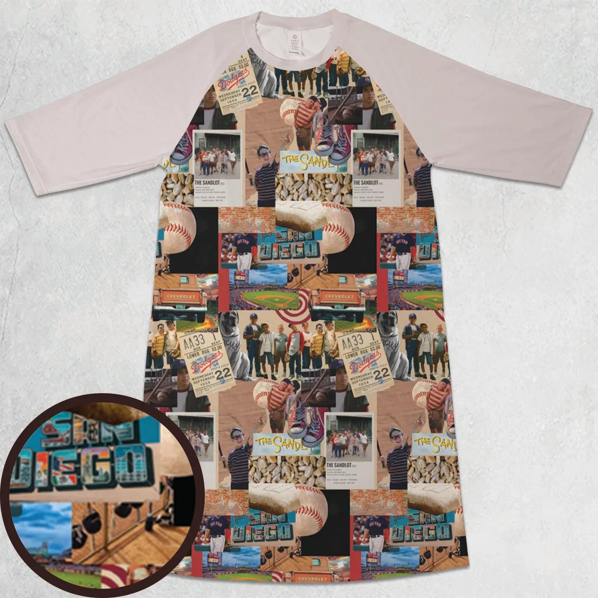 3/4 Sleeve Raglan Dress - 7ELJ9YV9