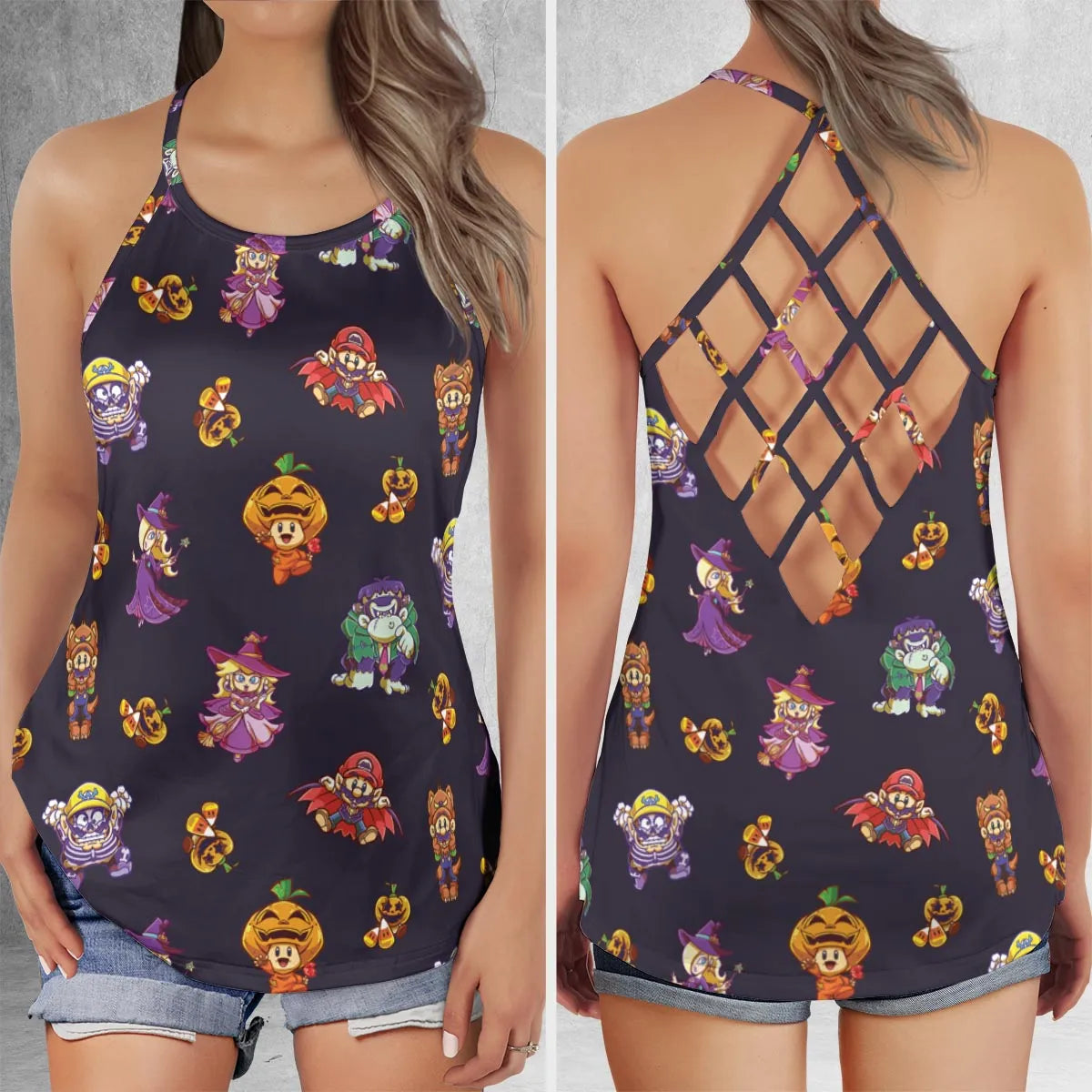 Criss Cross Tank Top - W4TXU459