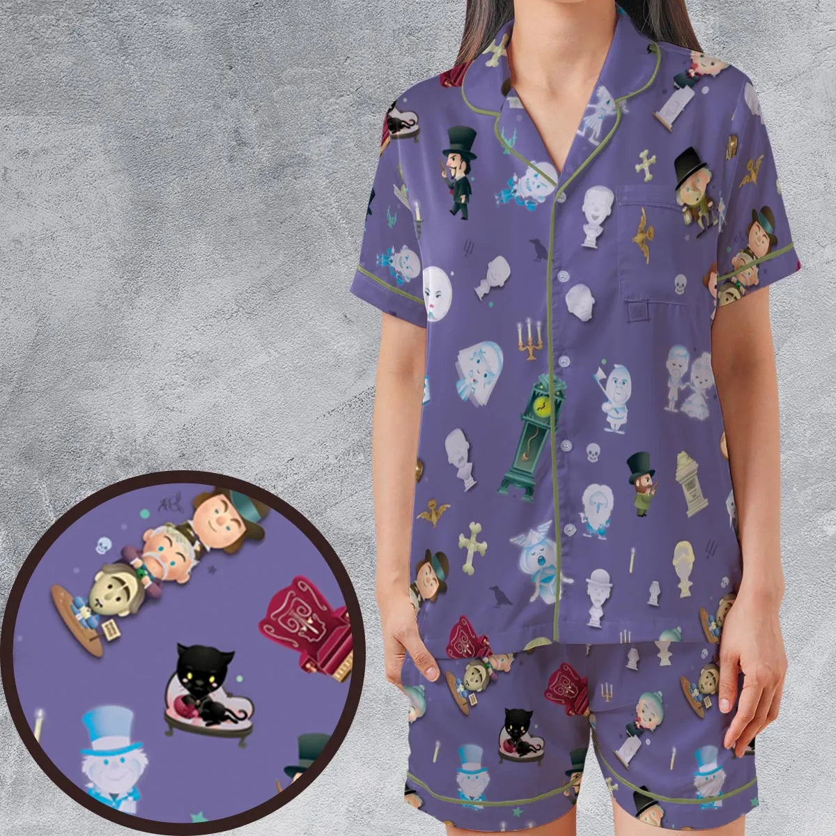 Satin Short-Sleeve Pajamas Set - MAX9FS2E