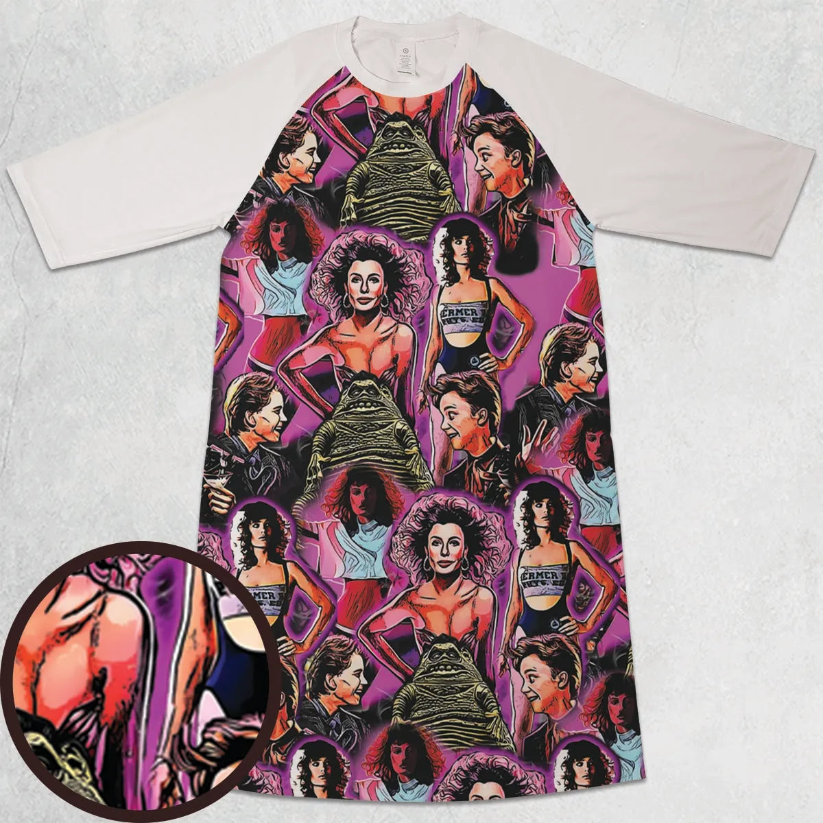 3/4 Sleeve Raglan Dress - QNE4DC9T