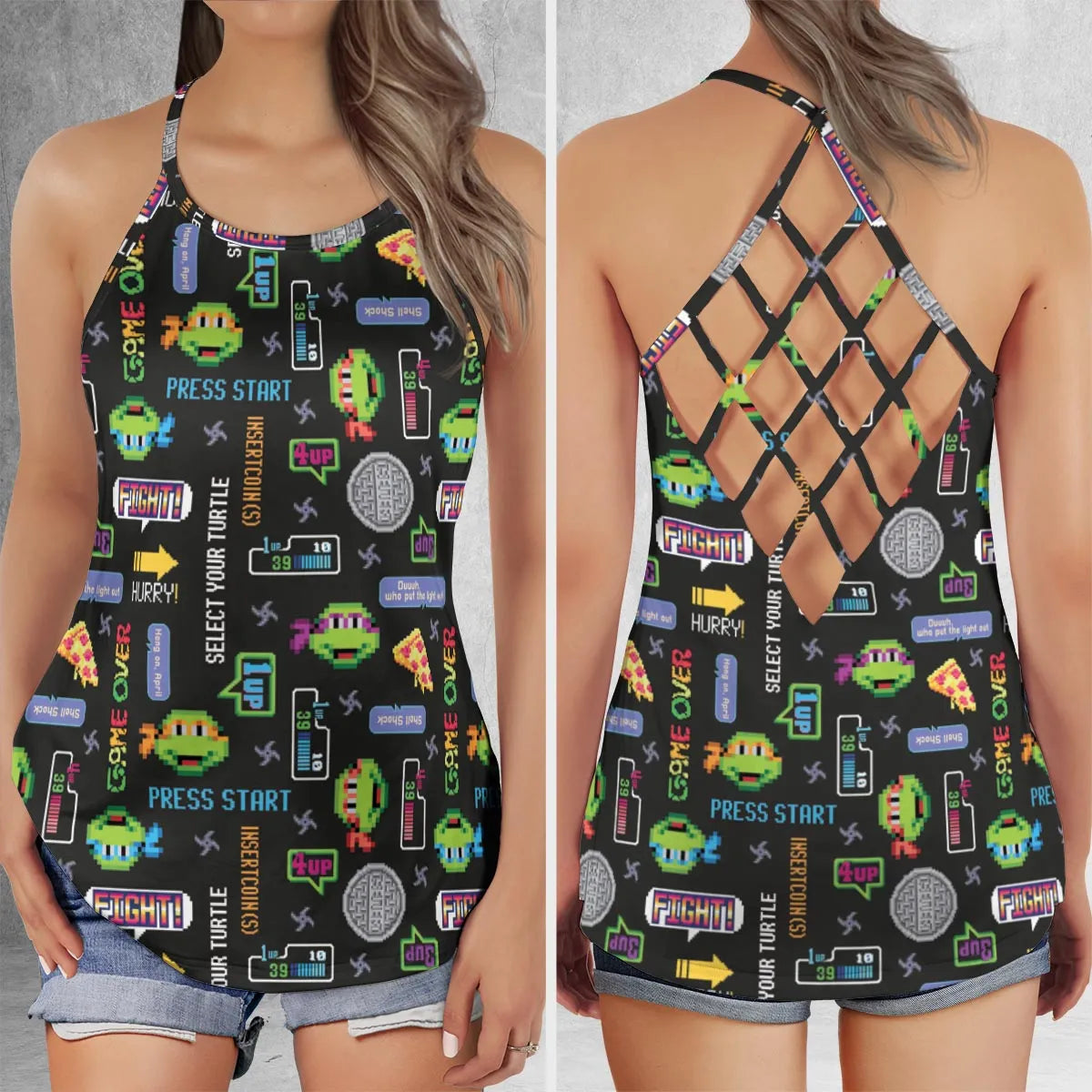 Criss Cross Tank Top - WY272F8M