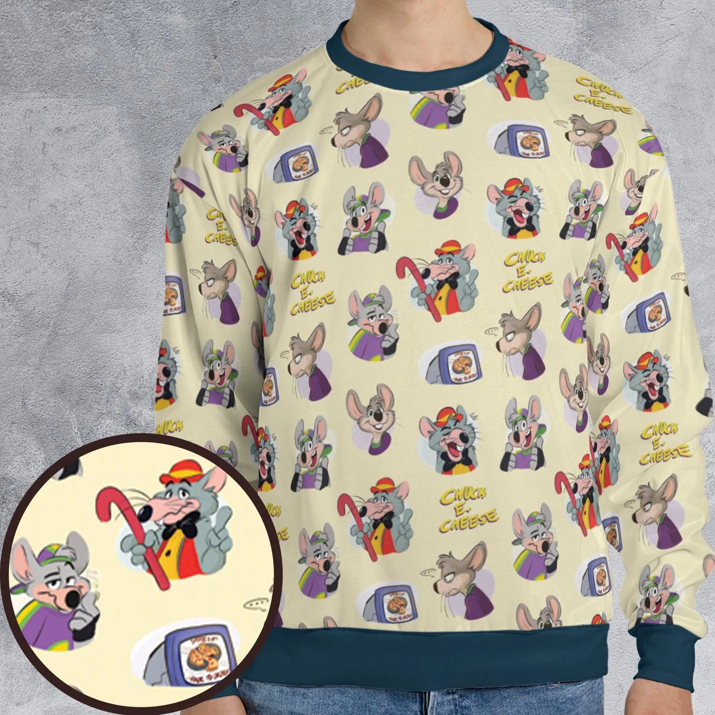 All-over Print Sweatshirt - D3DSFCFJ