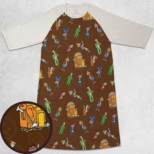 3/4 Sleeve Raglan Dress - 5FA661XY