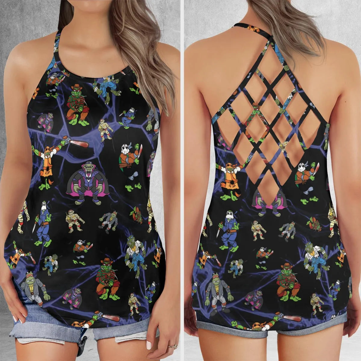Criss Cross Tank Top - HGZS422E