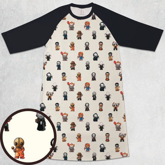 3/4 Sleeve Raglan Dress - VX4X2V7M
