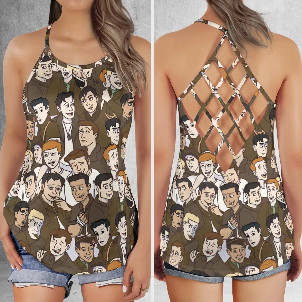 Criss Cross Tank Top - 9ZF75VRD