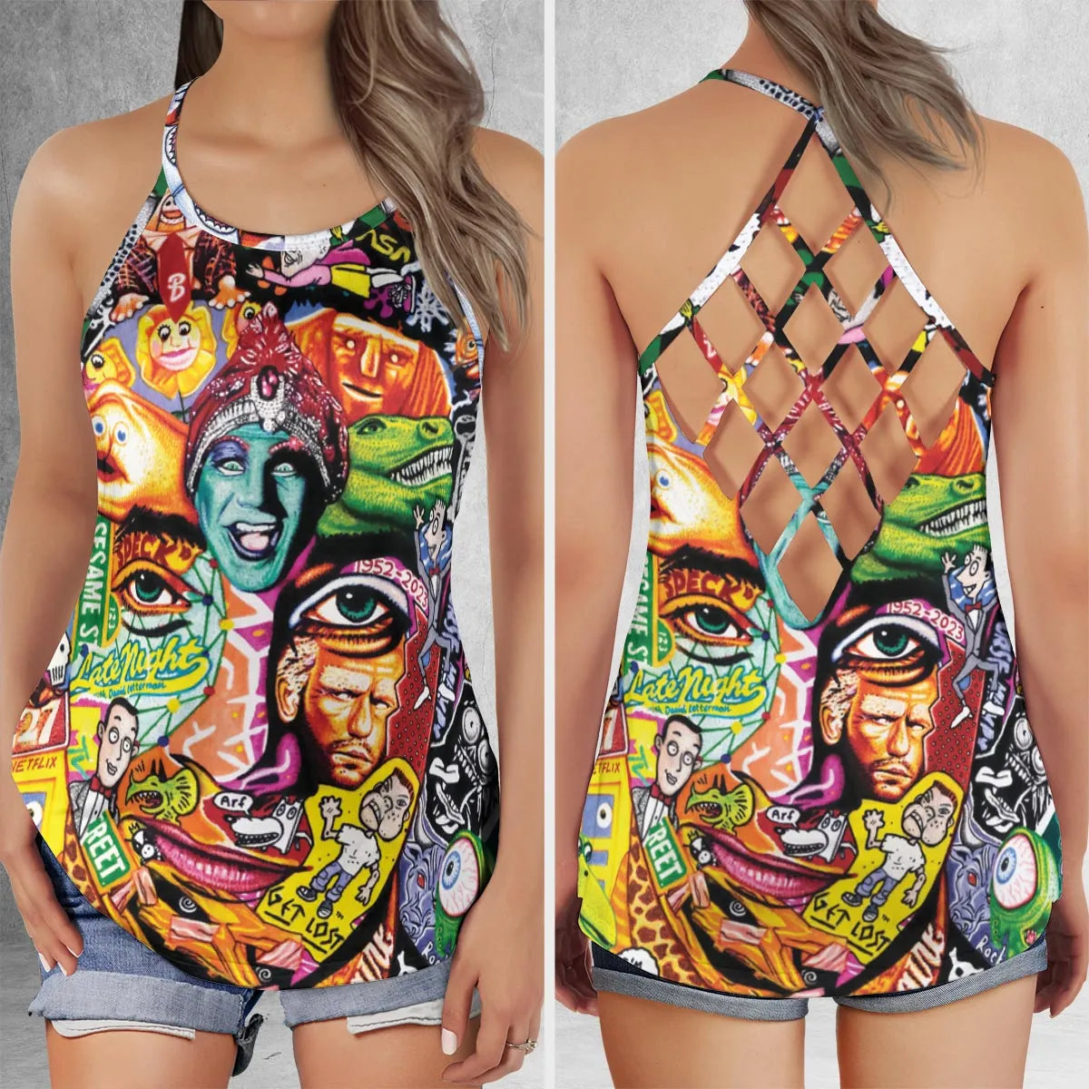 Criss Cross Tank Top - 7QA589U2