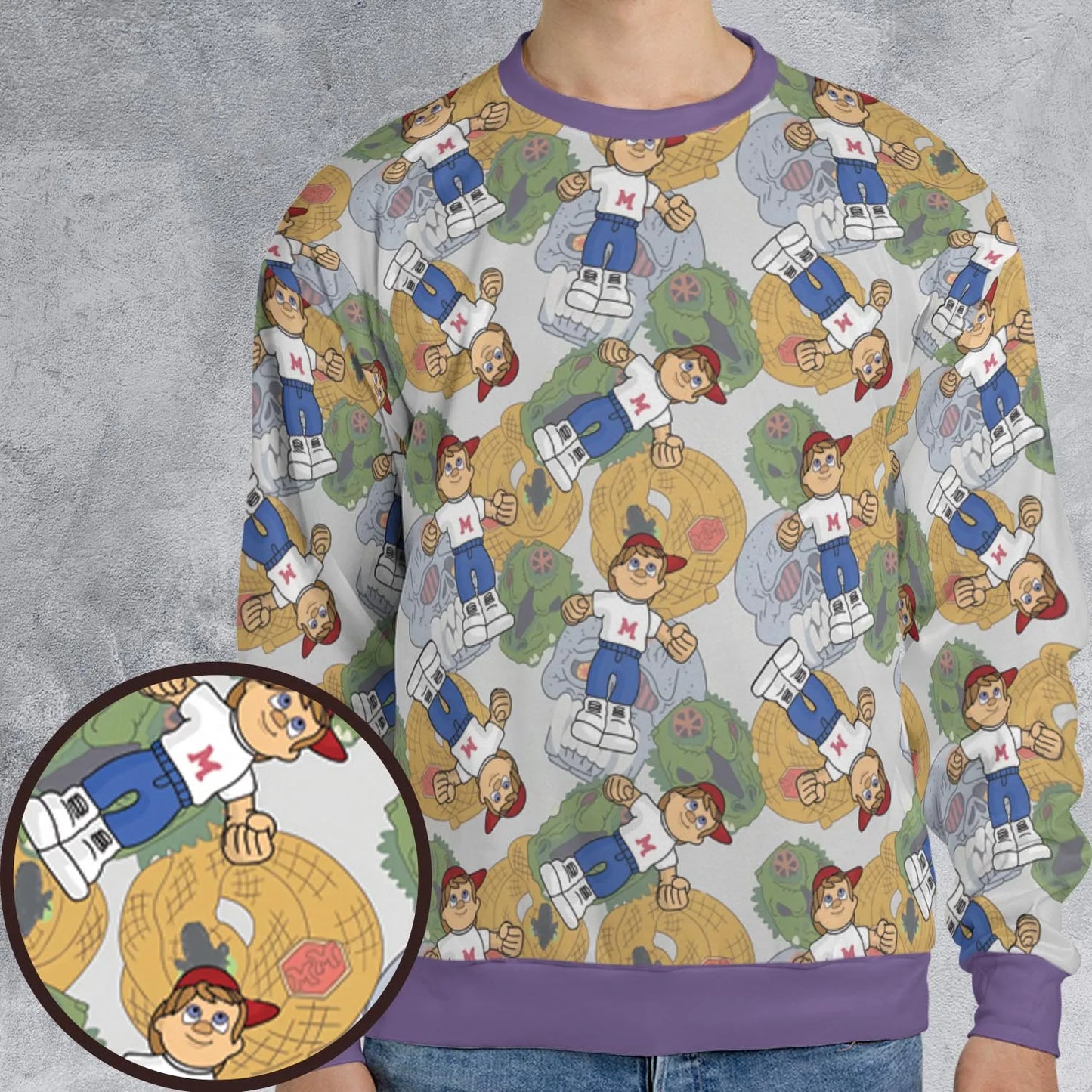 All-over Print Sweatshirt - 3XBAPHZX