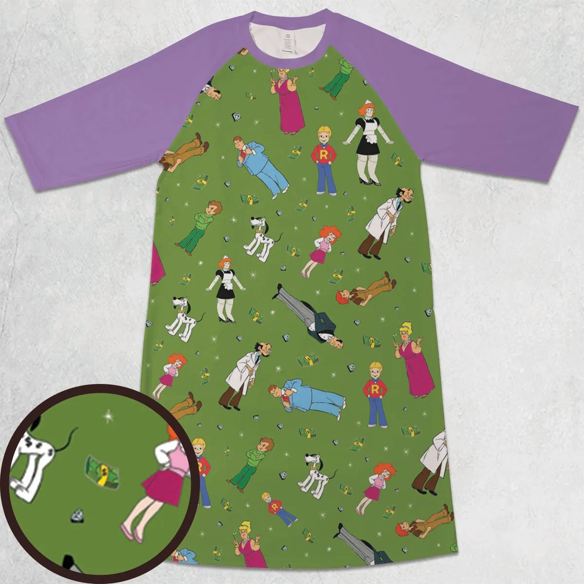 3/4 Sleeve Raglan Dress - 2SWJW9PE