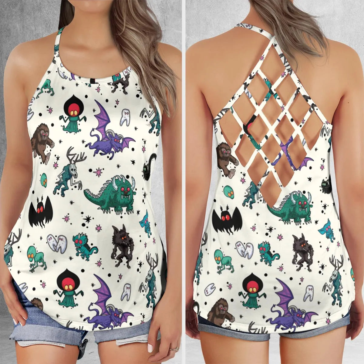 Criss Cross Tank Top - PXGV8MBL